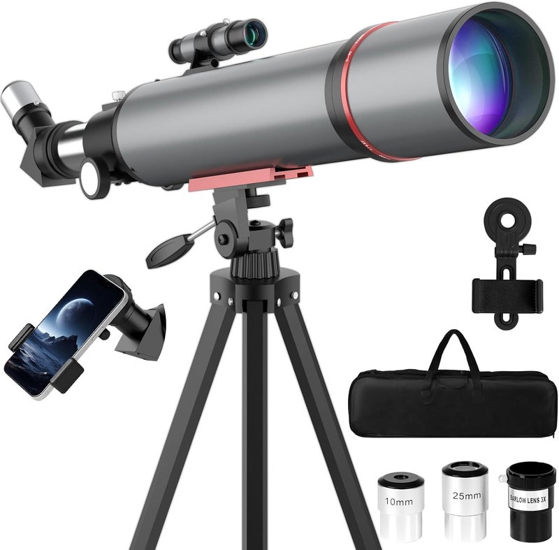 opaita Telescope for Adults High Powered - Portable Astronomy Telescope for Kids & Beginners - 90mm Aperture 600mm Refractor Profesional Telescopes with Phone Adapter Tripod Carry Bag - Image 1